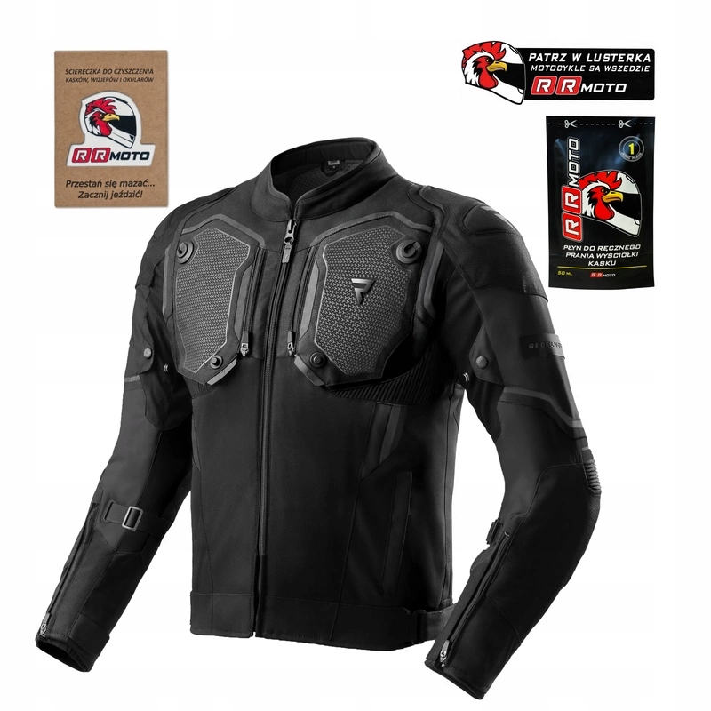 Textilná motocyklová bunda Rebelhorn Borg II Black čierna Darčeky