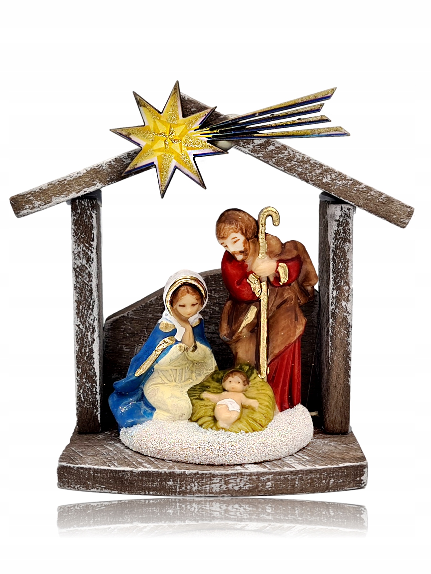 

Szopka bożonarodzeniowa Ręcznie Zdobiona 10cm