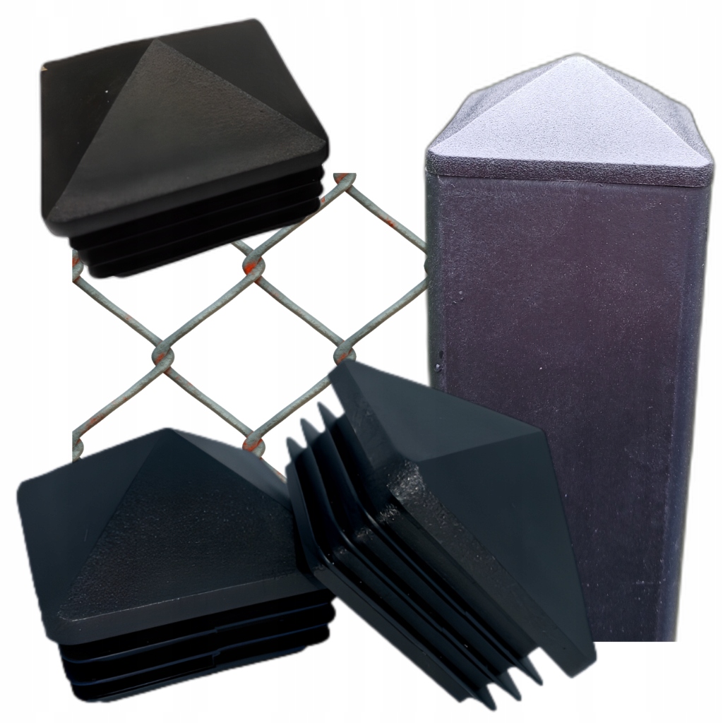 Záslepka na profil sloupku obálková 50x50 20 Ks Černá