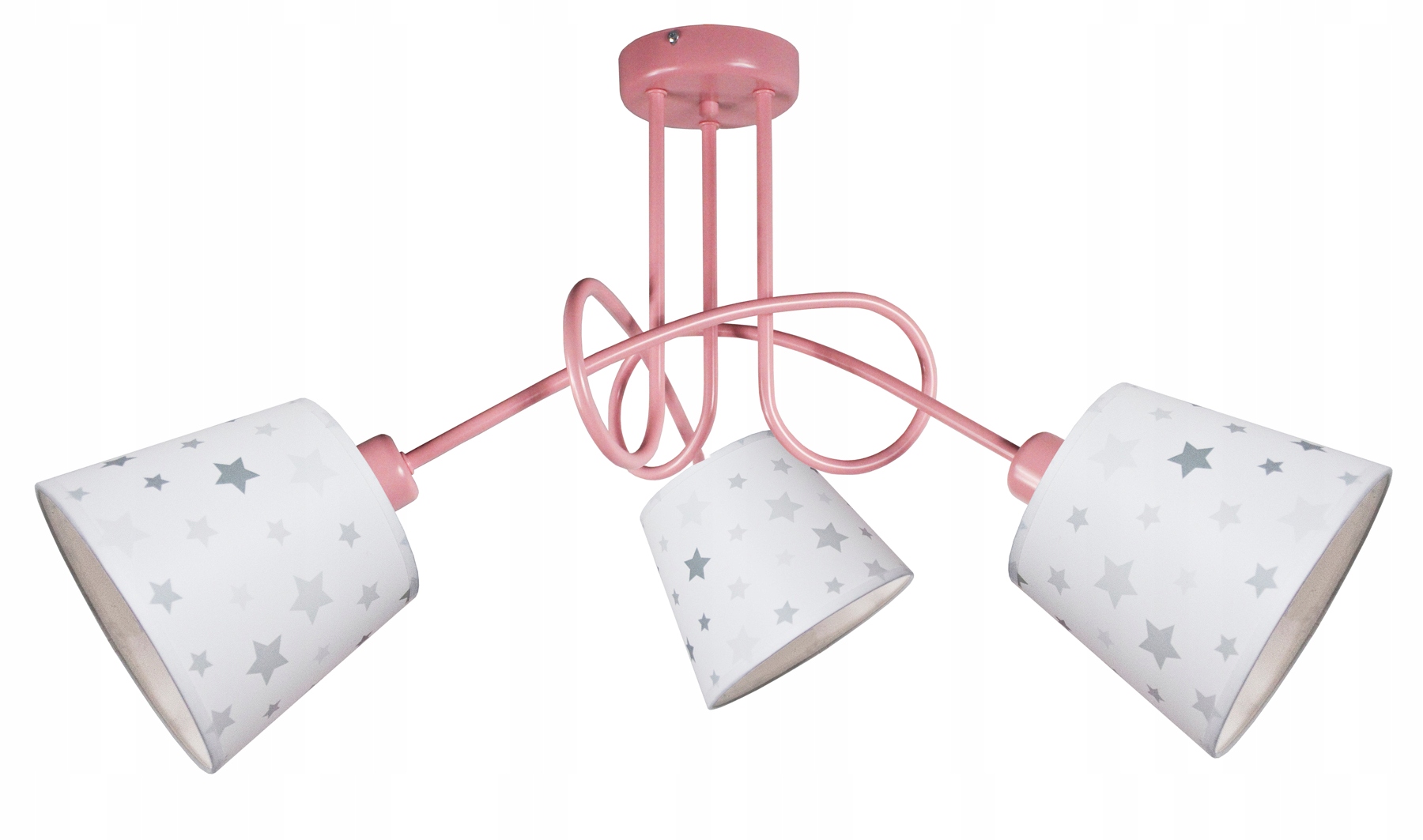 

Lampa wisząca sufitowa Edison 3 Stars różowa