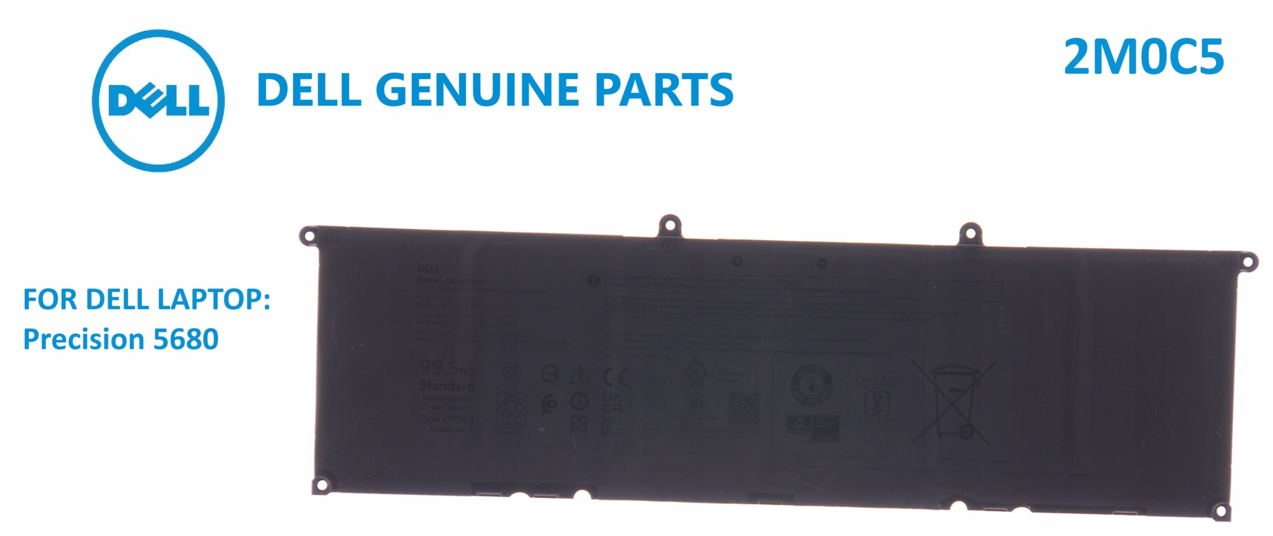 Nová baterie pro notebook 2M0C5 řady Precision 5680 JXM4G F5HR2 9FTVV