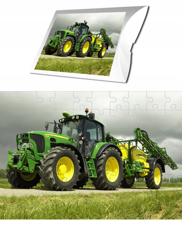 CIĄGNIK John deere TRAKTOR PUZZLE 35 el.