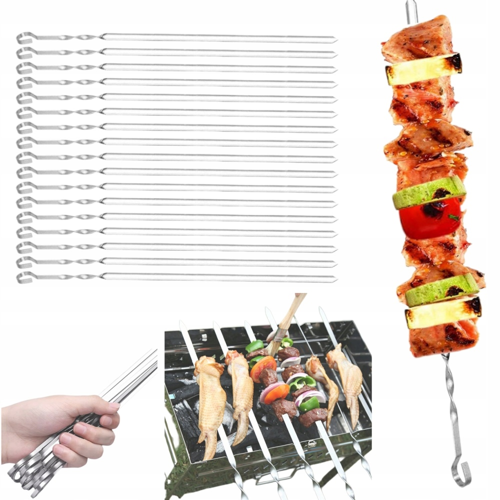 18 X Špízy Na Špízy 60 CM Extra Silné Špízy Na Grilování