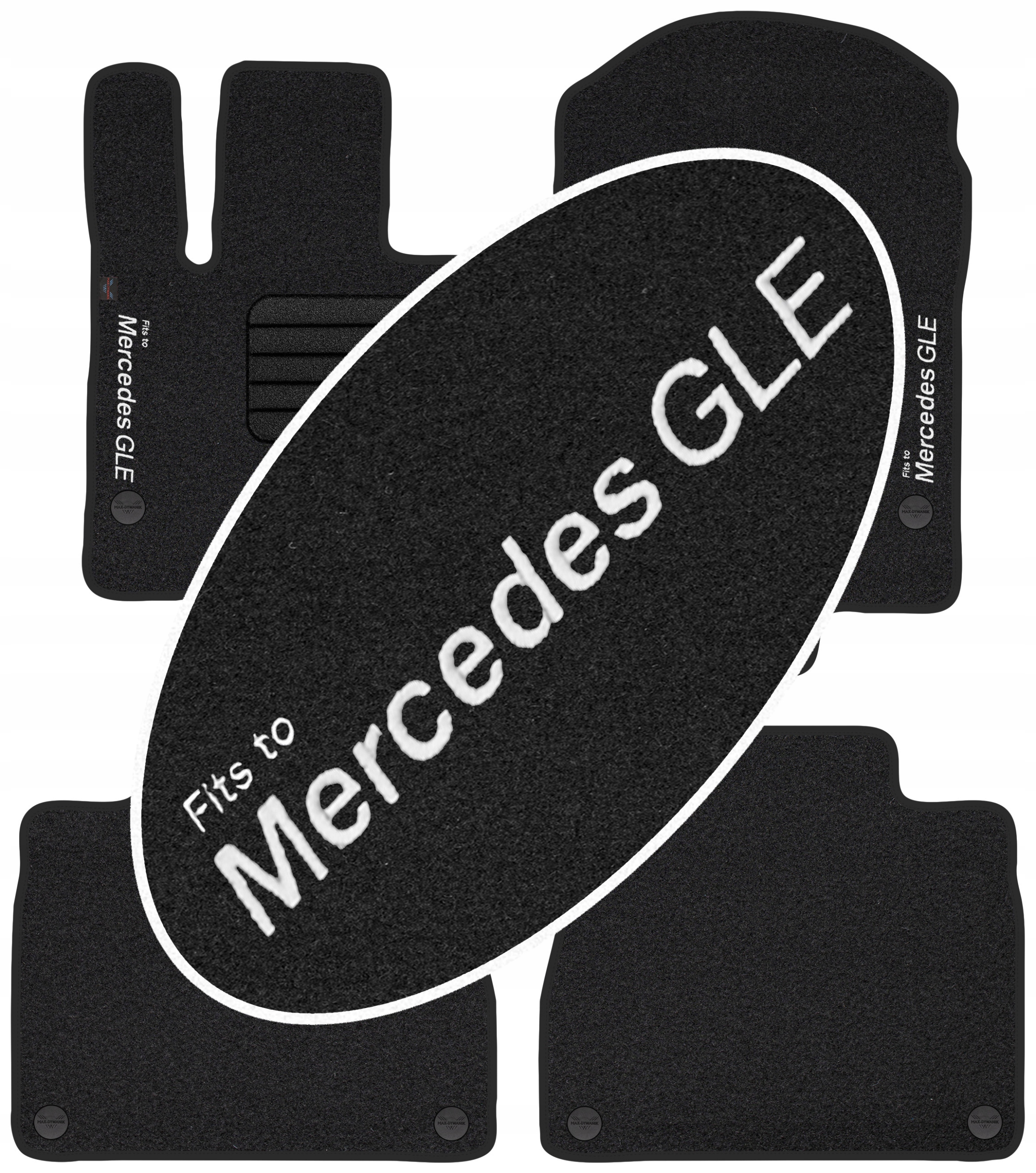 Mercedes GLE II W167 2019-килимки з вишивкою