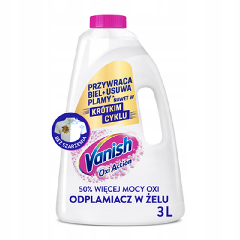 Levně Vanish Oxi Action White odstraňovač skvrn v gelu 3 l
