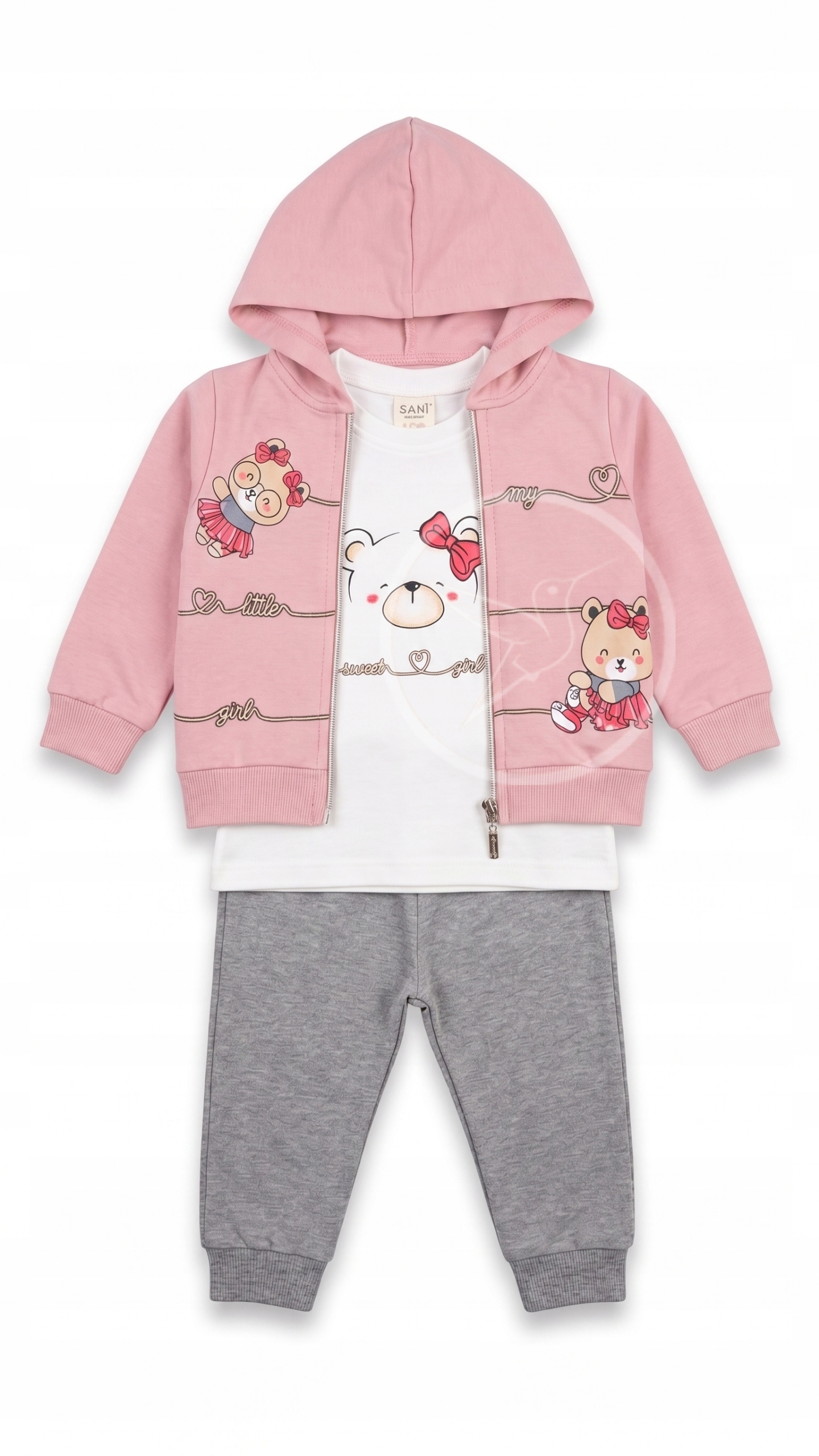 Dres Komplet dla dziewczynki ocieplany bluza golf spodnie rozmiar 86 18-24m