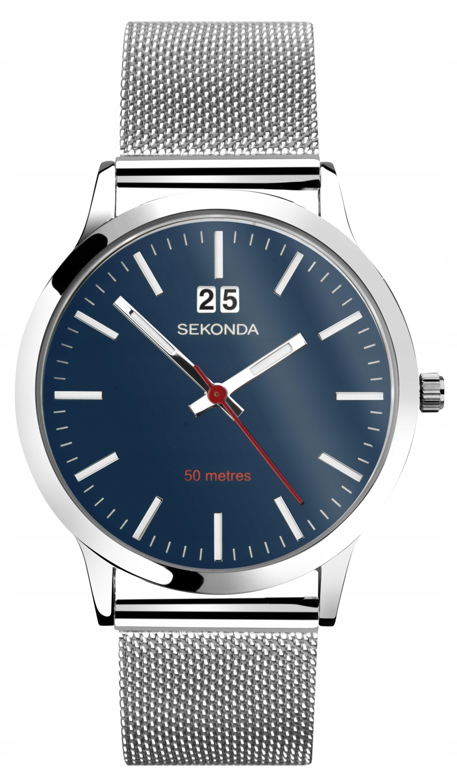 Pánské hodinky Sekonda 30046 stříbrné, křemenný klasický mesh