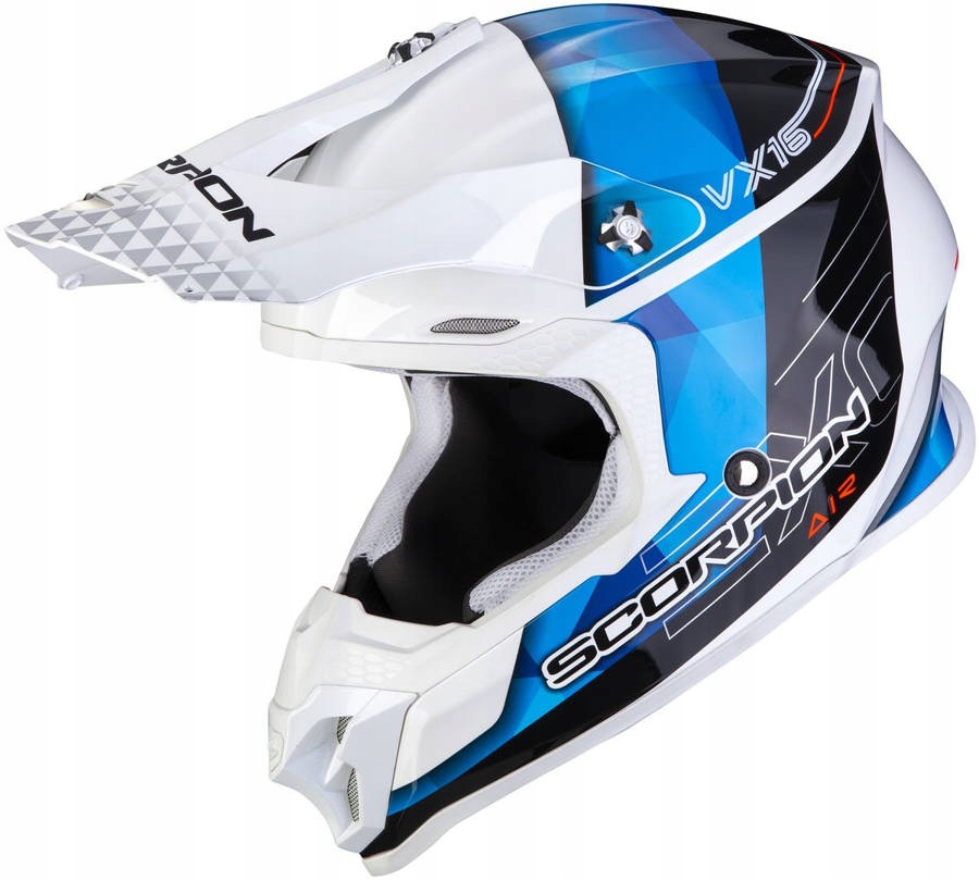 Kask SCORPION VX-16 AIR GEM blue white ROZM. M