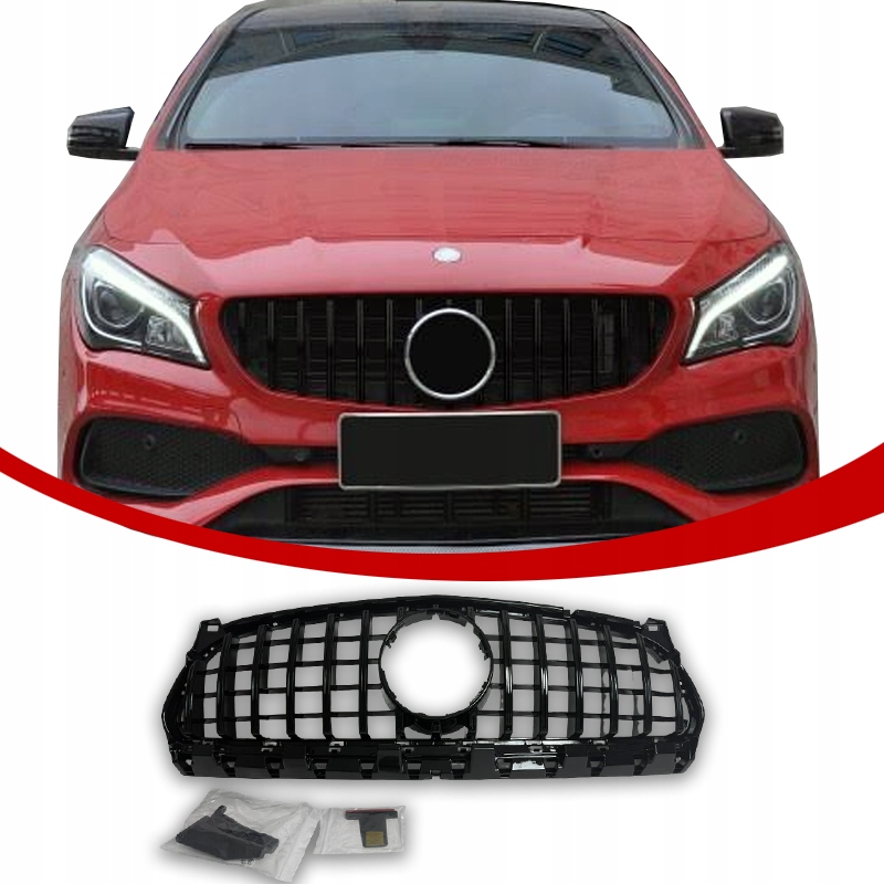 Mercedes W117 Atrapa Gril Panamericana Amg 2013-2019 Černý Lesk