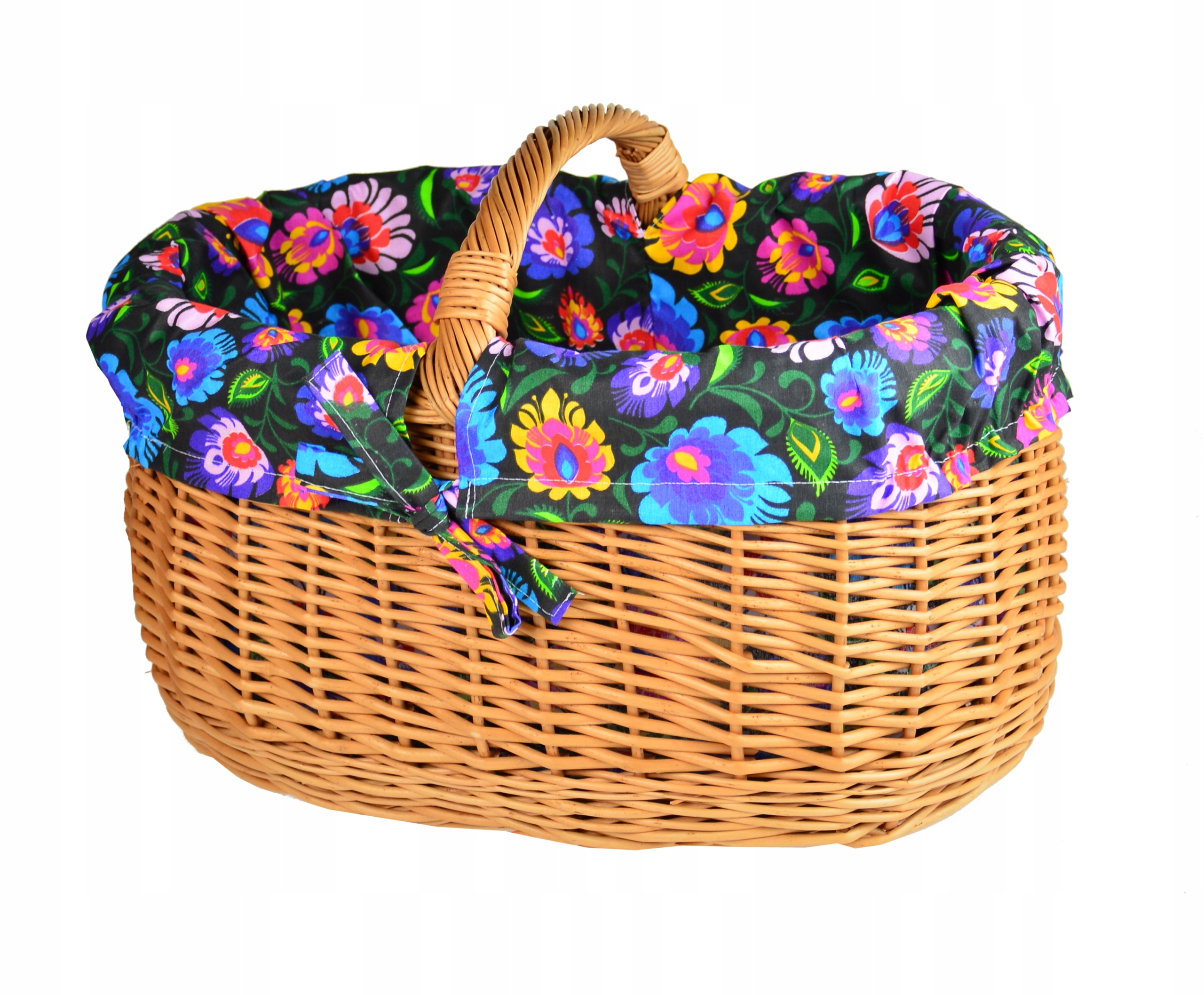 Wiklinowy KOSZ NA PIKNIK PIKNIKOWY XL + WKŁAD