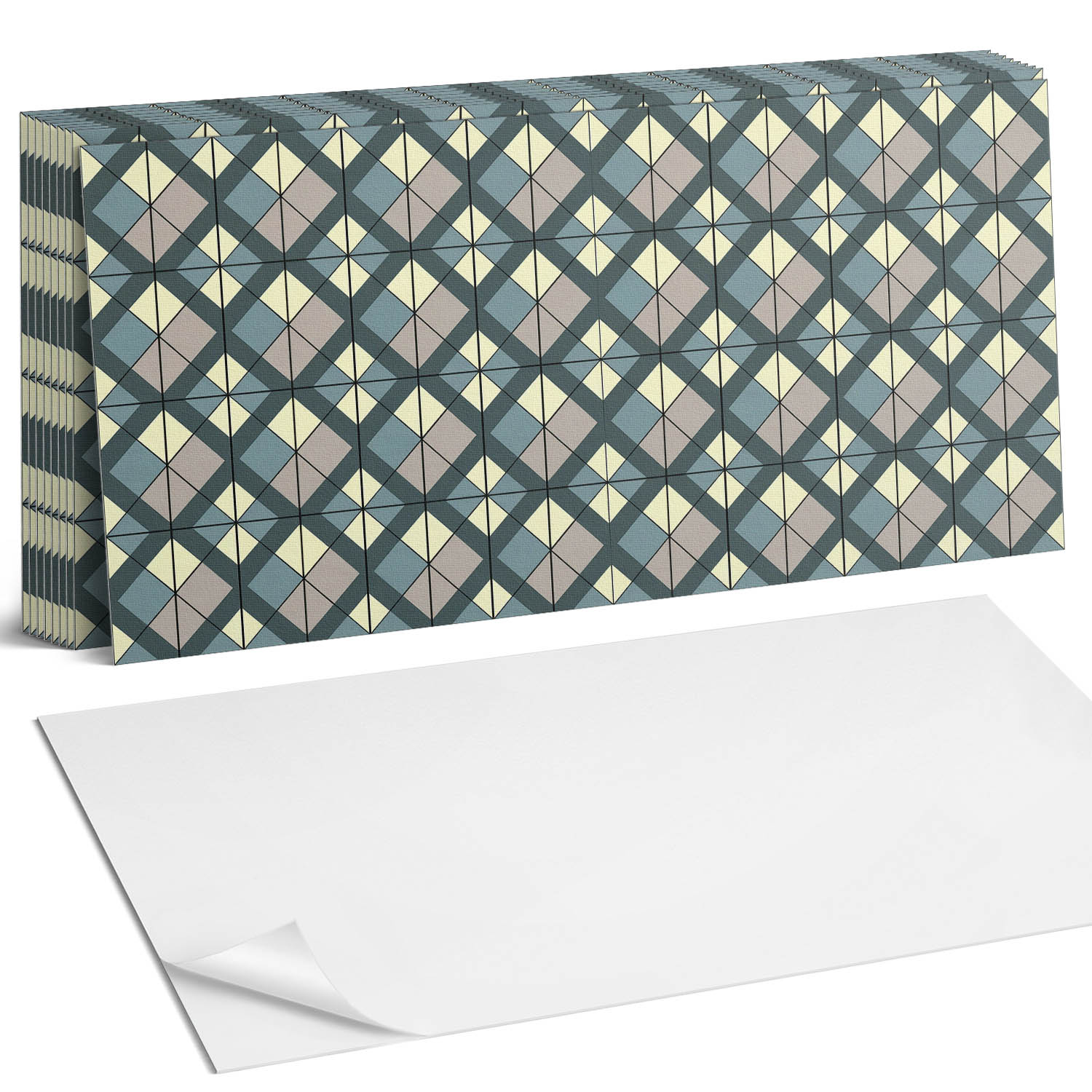 Sada samolepících dlaždic Mřížkový geometrický vzor 10 x 40 x 20 cm