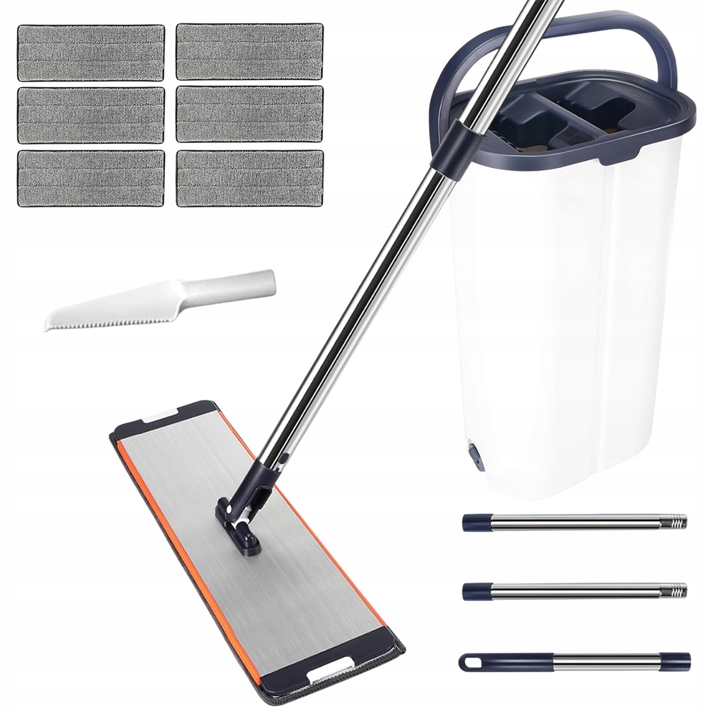 Levně Intense Flat Plochý Mop S Vytlačovacím Kbelíkem Pro Snadné Skladování