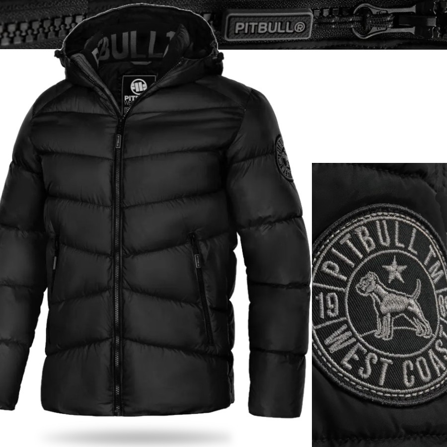KURTKA MĘSKA ZIMOWA PIT BULL OCIEPLANA PITBULL PUCHOWA PIKOWANA