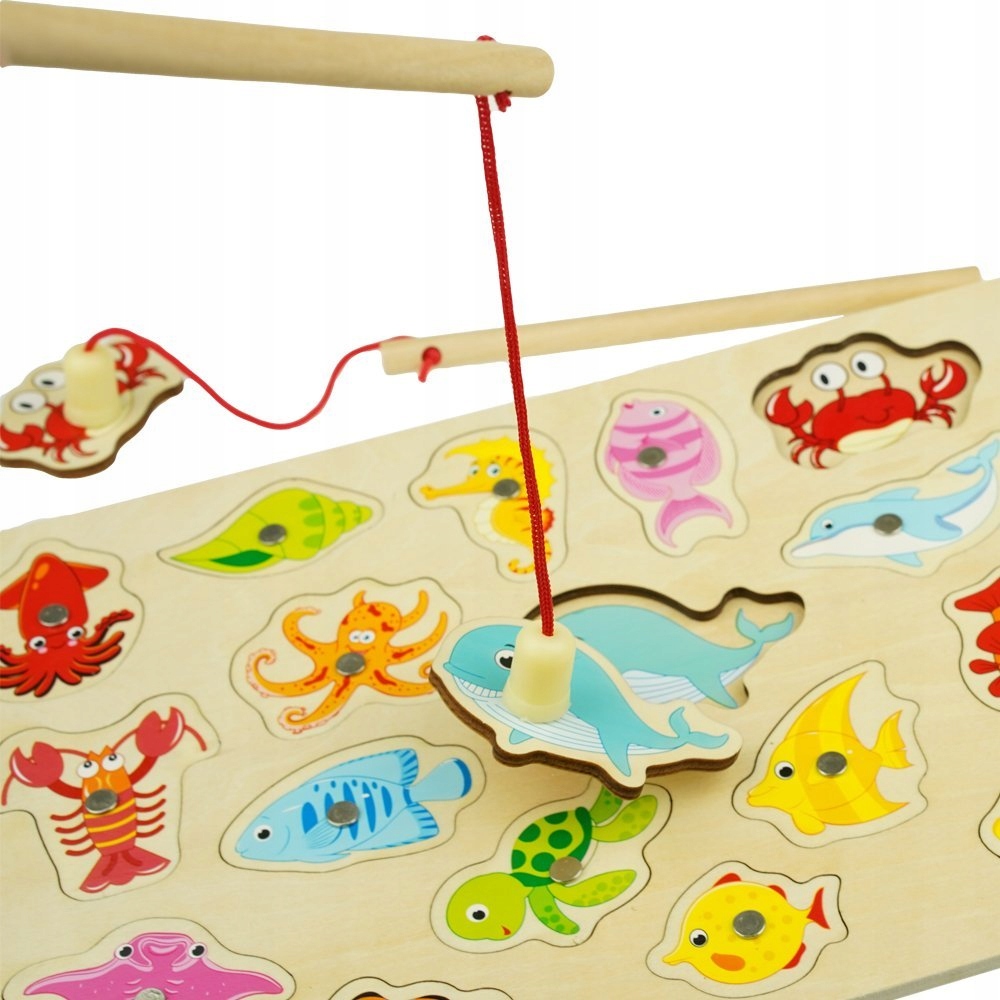 DREWNIANE GRY ŁOWIENIE RYB CHIŃCZYK MAGNES PUZZLE Kod producenta BC-027