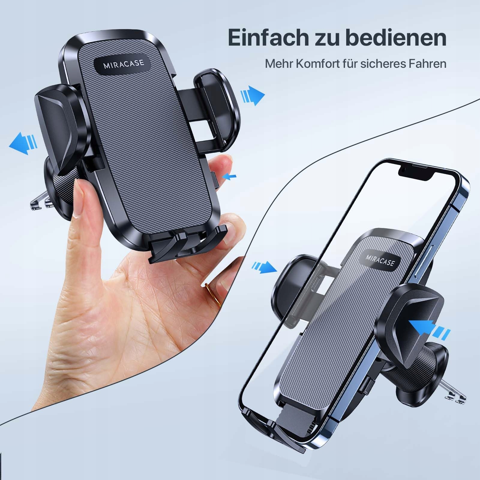MIRACASE Uchwyt Samochodowy Do Telefonu Na Kratkę Wentylacyjną 360° Obrót — miniatura 2