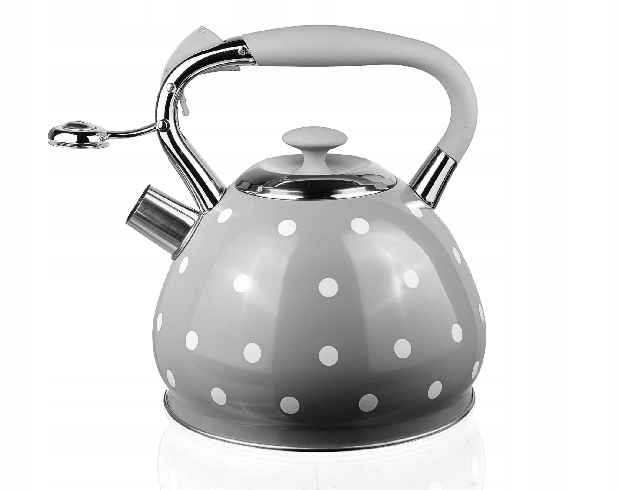 

Czajnik Nierdzewny 3L Szary Kropki Indukcja Gaz