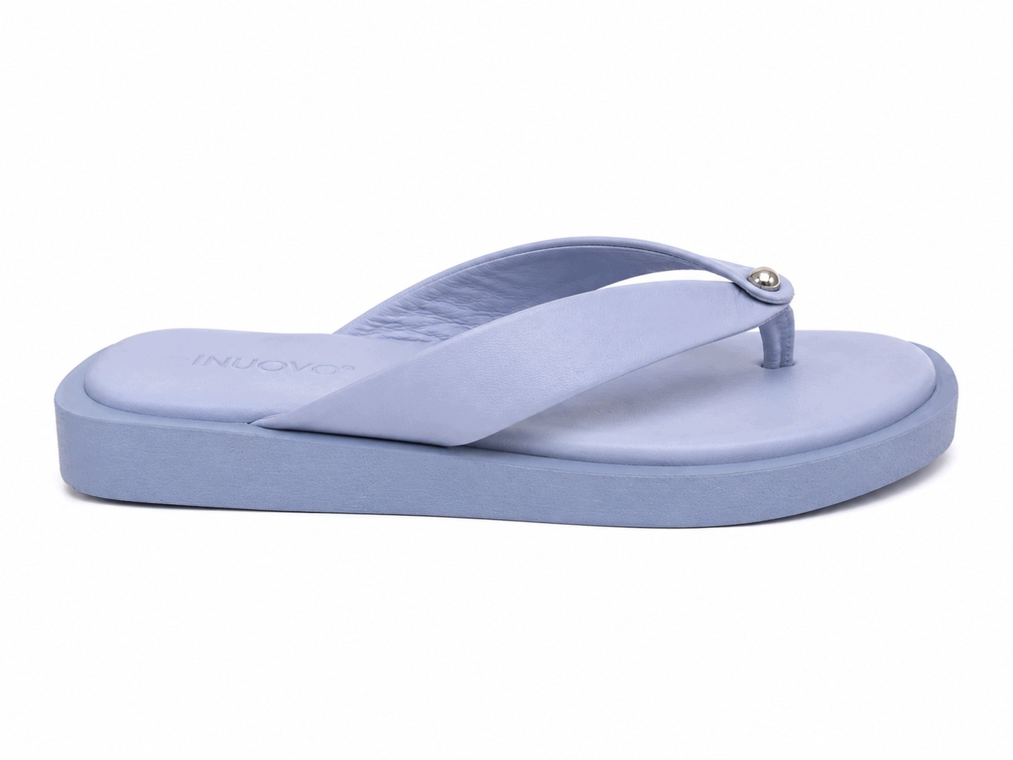 Nazouváky pantofle Inuovo Light Blue kožené žabky Přírodní kůže velikost 3