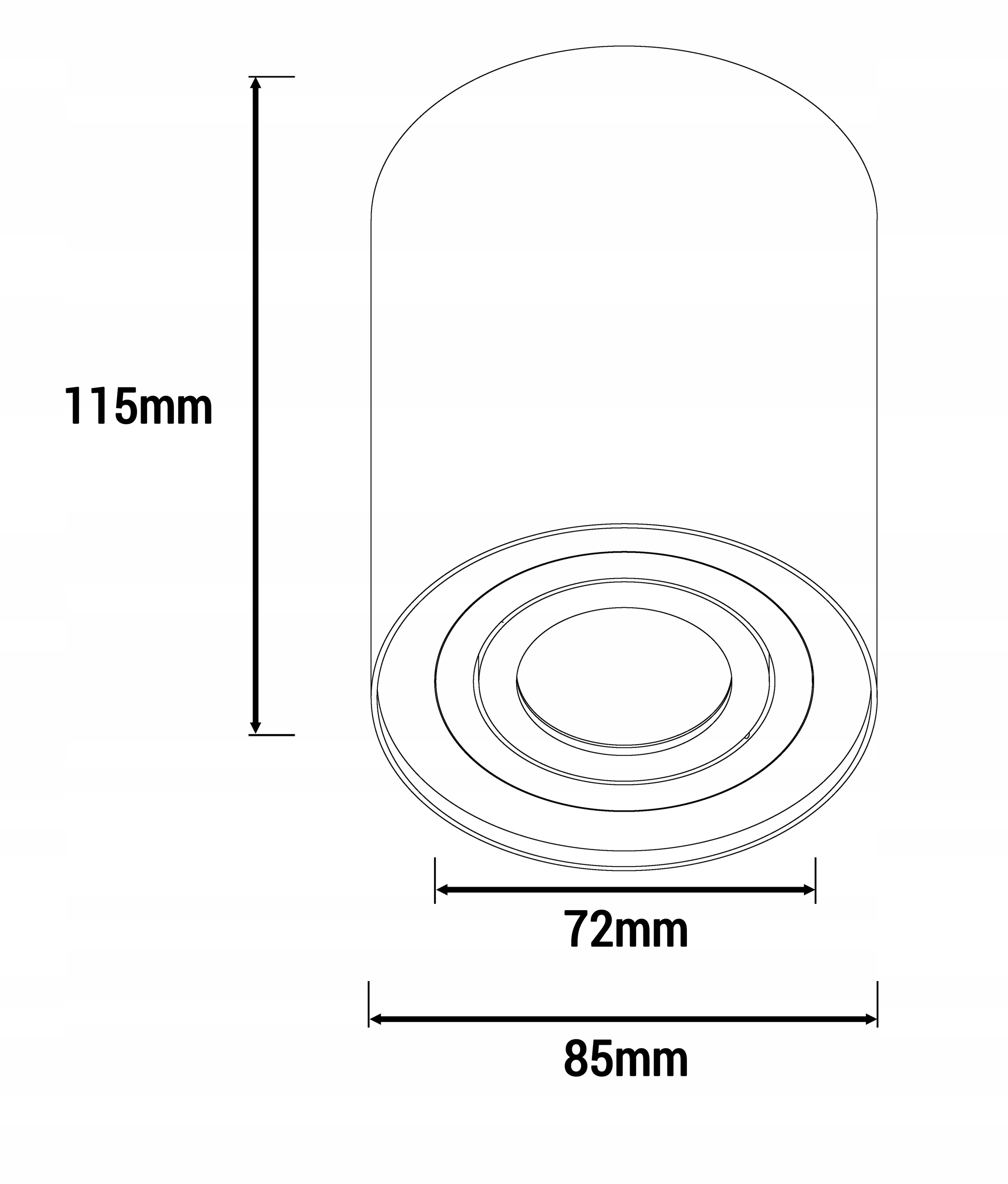 OPRAWA NATYNKOWA HALOGENOWA TUBA LED RUCHOMA +GU10 Materiał dominujący aluminium
