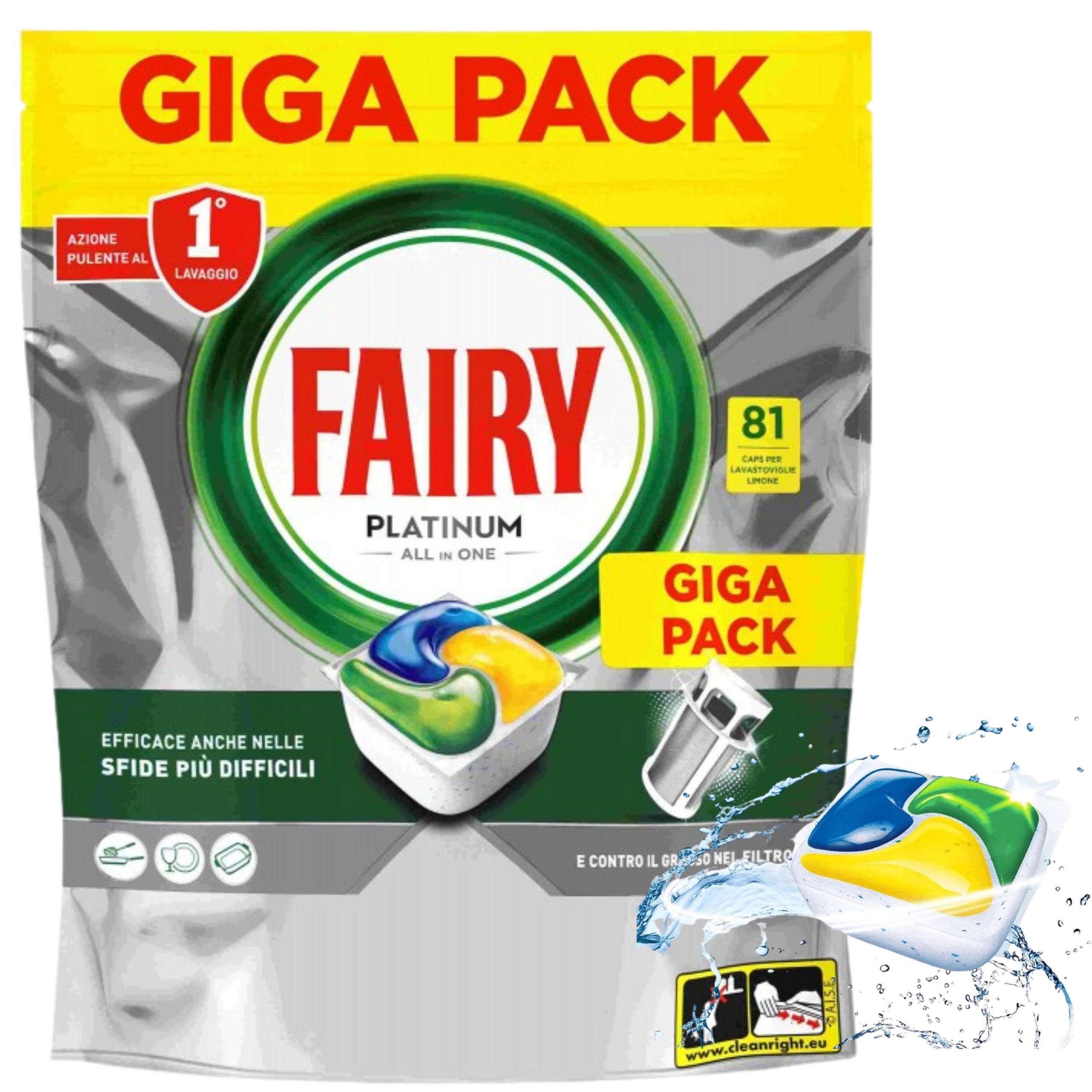 Fairy Platinum All In One Kapsle Tablety Do Myčky 81 Ks Citronové