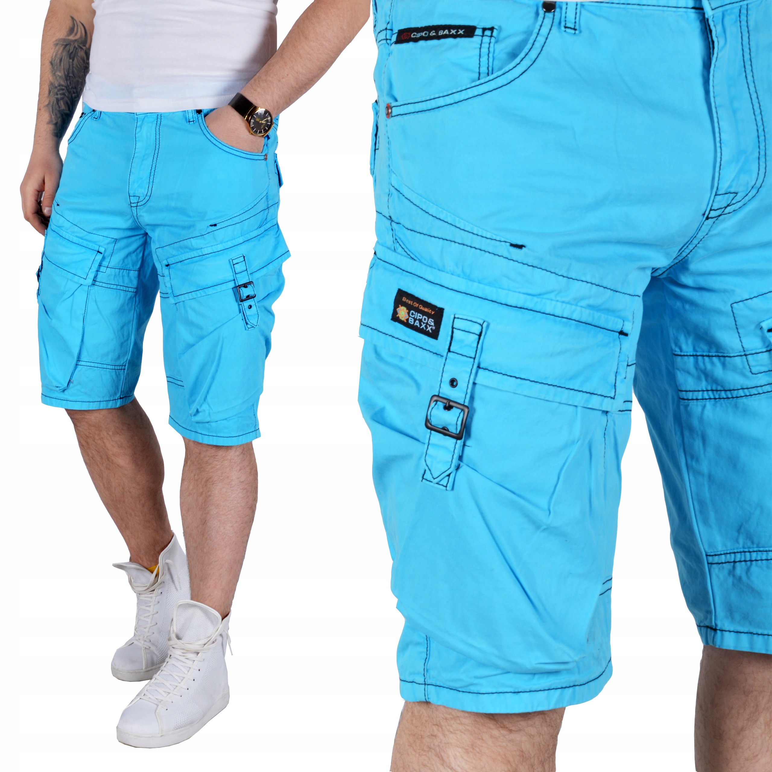 

Spodenki Cipo Baxx Jeansy Bojówki Jeansowe