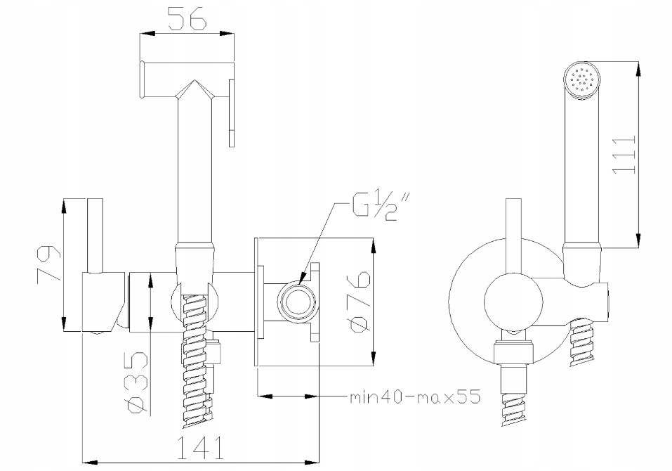 BATERIA BIDETOWA BIDETKA PODTYNKOWA CHROMOWANA PERLATOR OSZCZĘDZAJĄCY WODĘ Stan opakowania oryginalne