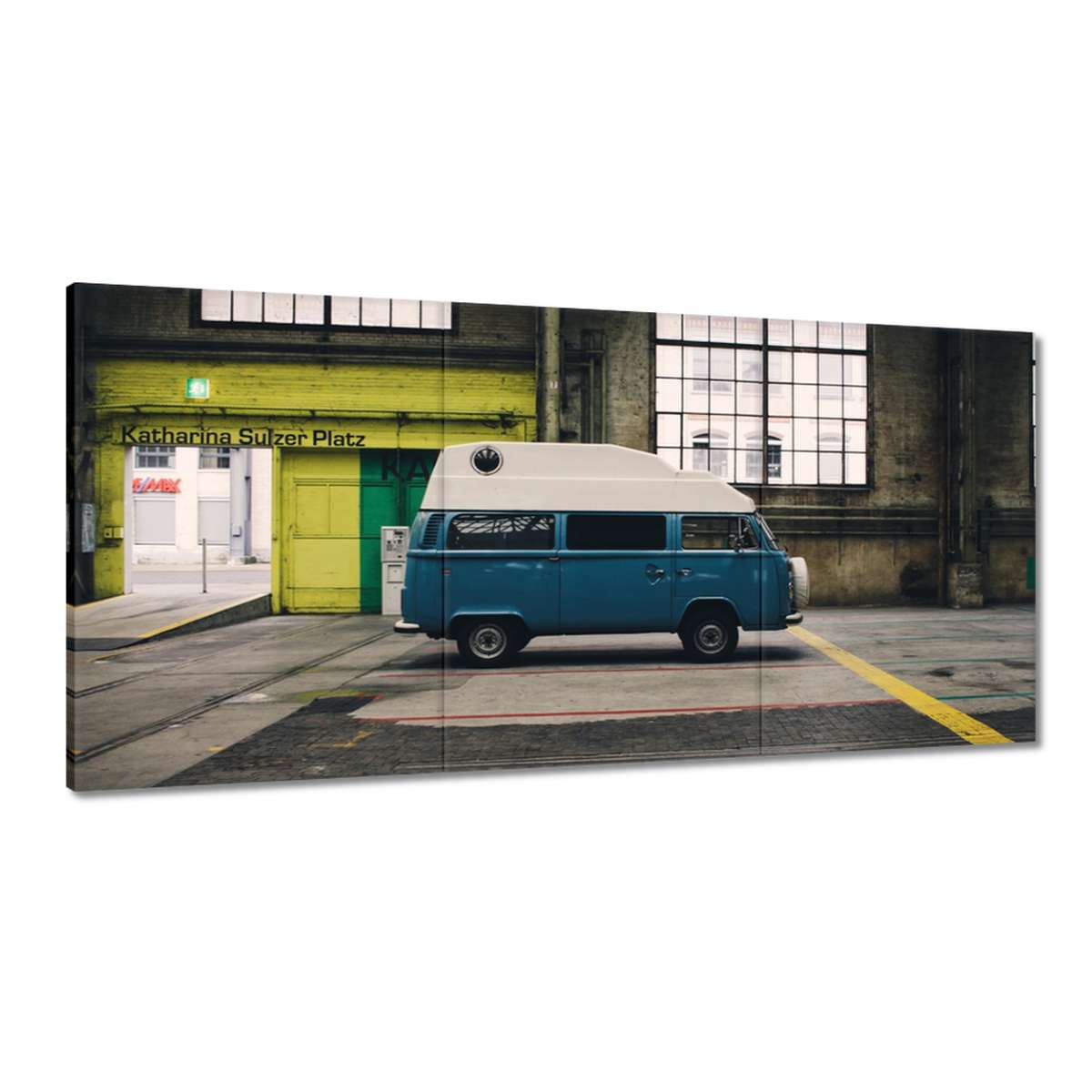 Obrazy 180x90 Modrý autobus Auto