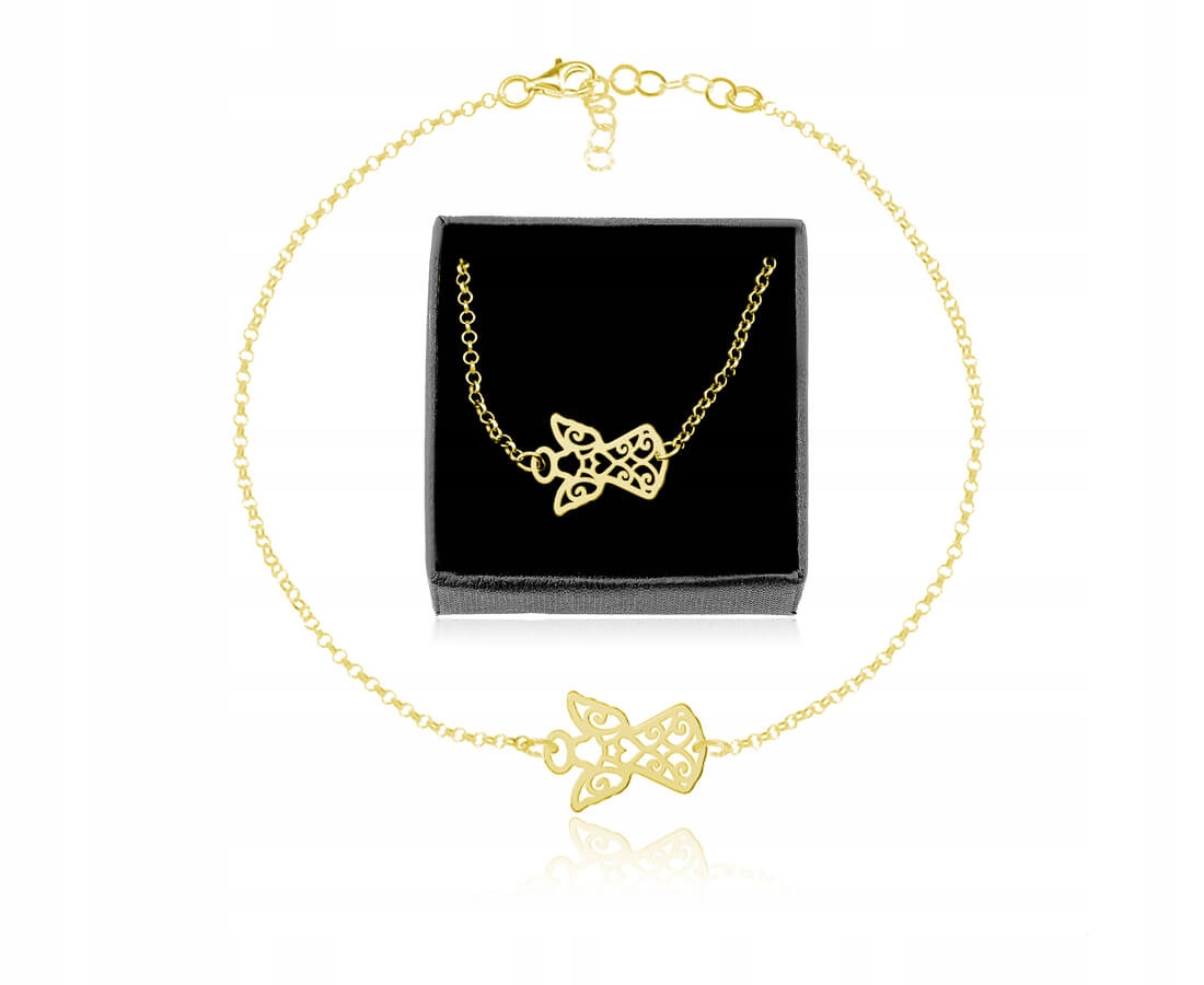 

Bransoletka Ażurowy Aniołek Srebro PR.925 24K