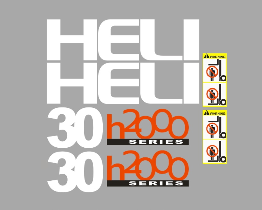 Samolepky s nálepkou Heli 30