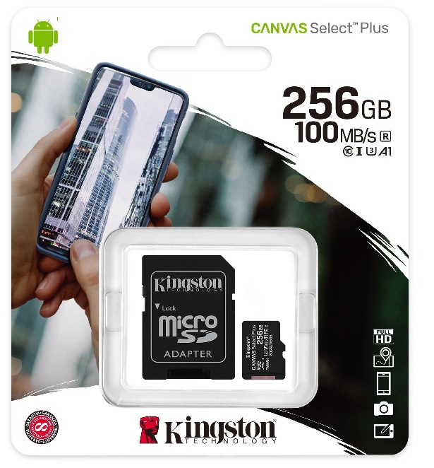 

Kingston Karta Microsd 256 Gb Micro CL10 Adapter