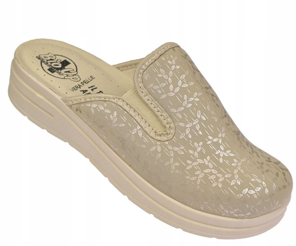 Sandále na zdravotní halušky pantofle lycra komfort 729-ME béžová vel 37