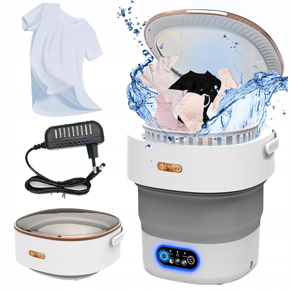 24W Mini Pralka Turystyczna Składana Przenośna Trzy Tryby 12L Wydajny