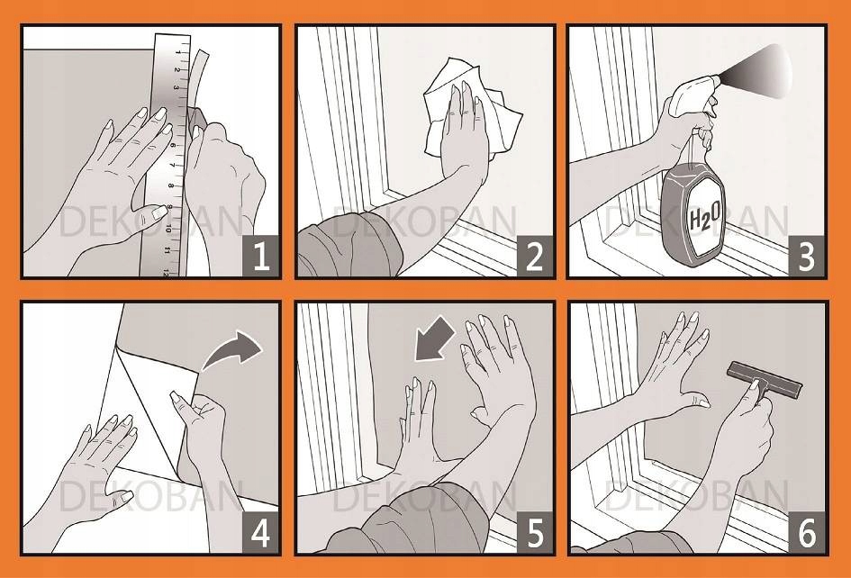 Folia STATYCZNA NA SZYBĘ 45x150 listki Rodzaj folii gotowa