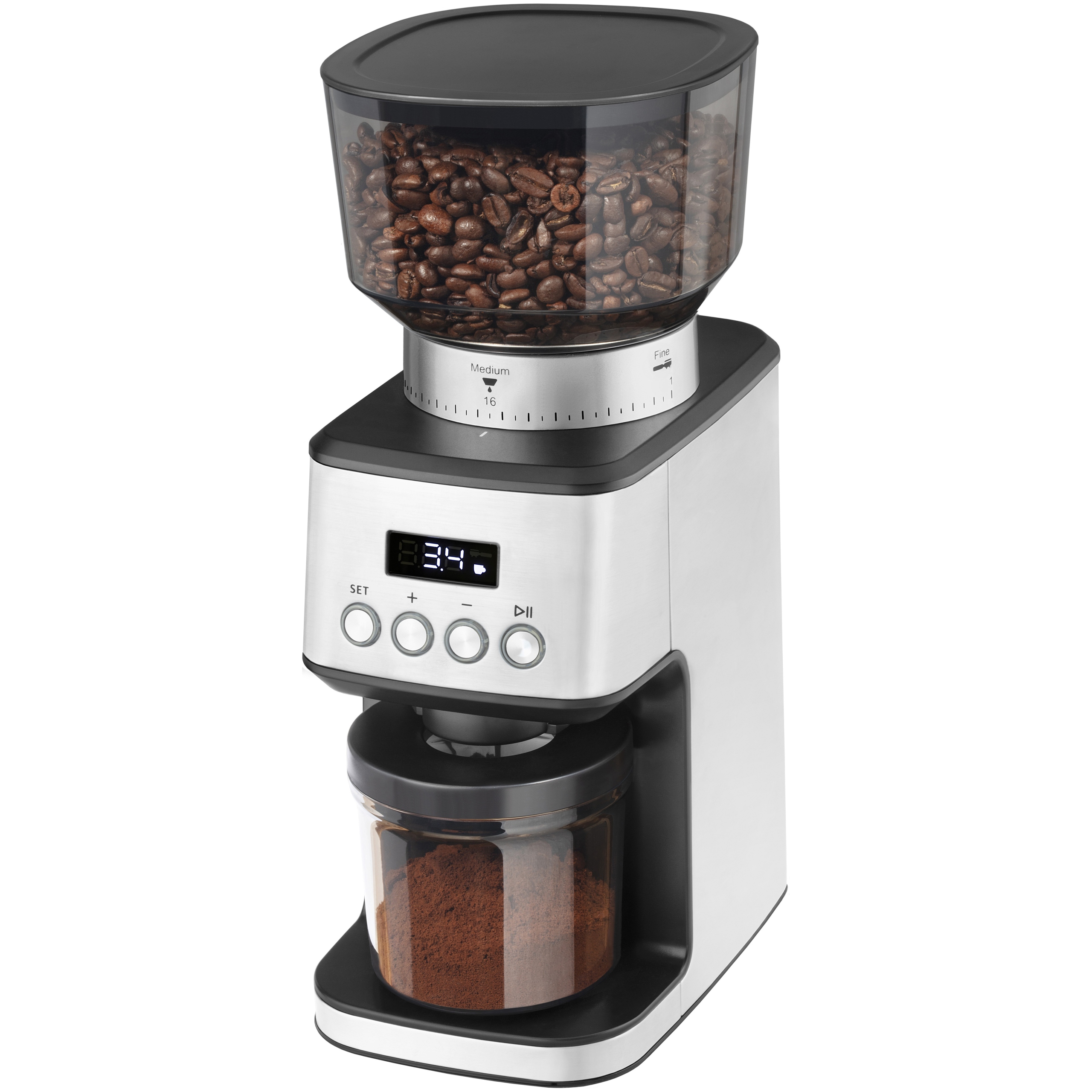 Młynek elektryczny Catler metalowy 31 grubości pojemność 250g LCD