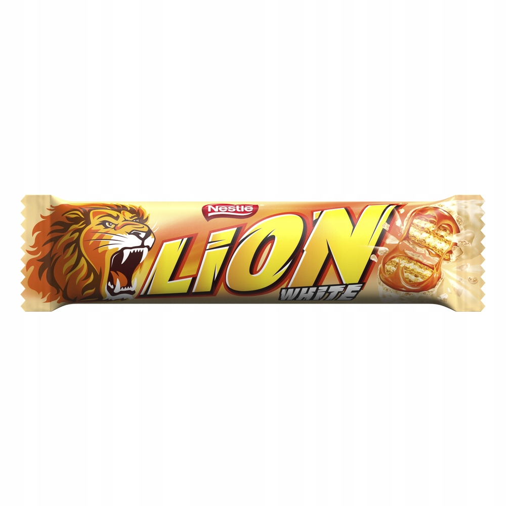40 x Wafel Lion z karmelem i płatkami pszennymi w białej polewie 42 g