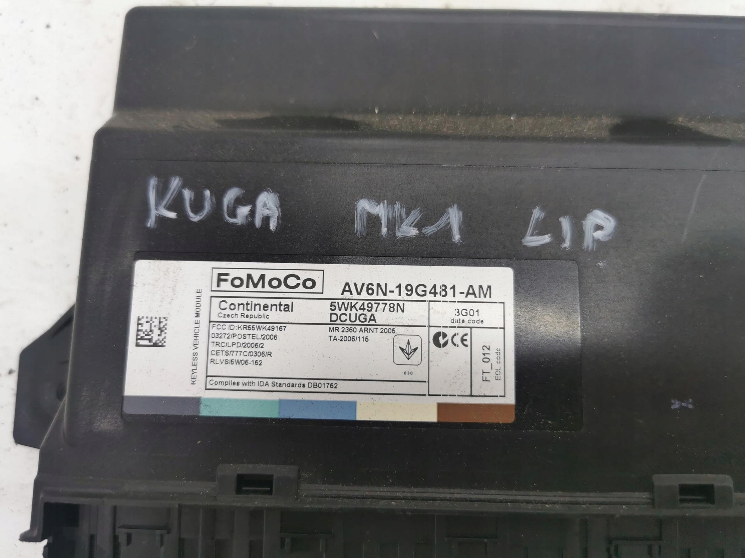 Unité commande confort FORD KUGA MK2 AV6N-19G481-AM 13-19