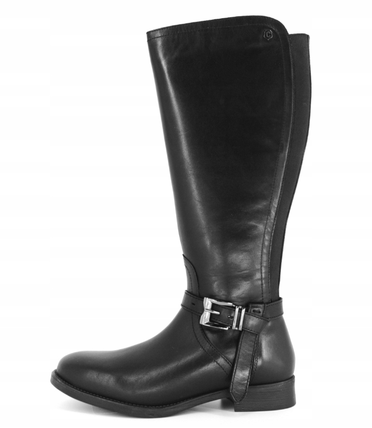 Černé kožené kozačky klasické Carmela 36