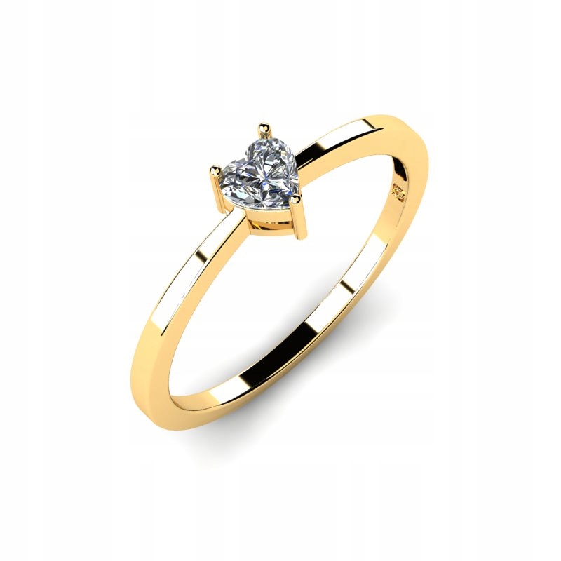 

Pierścionek Złoty Błyszczące Serduszko 4MM 14KR