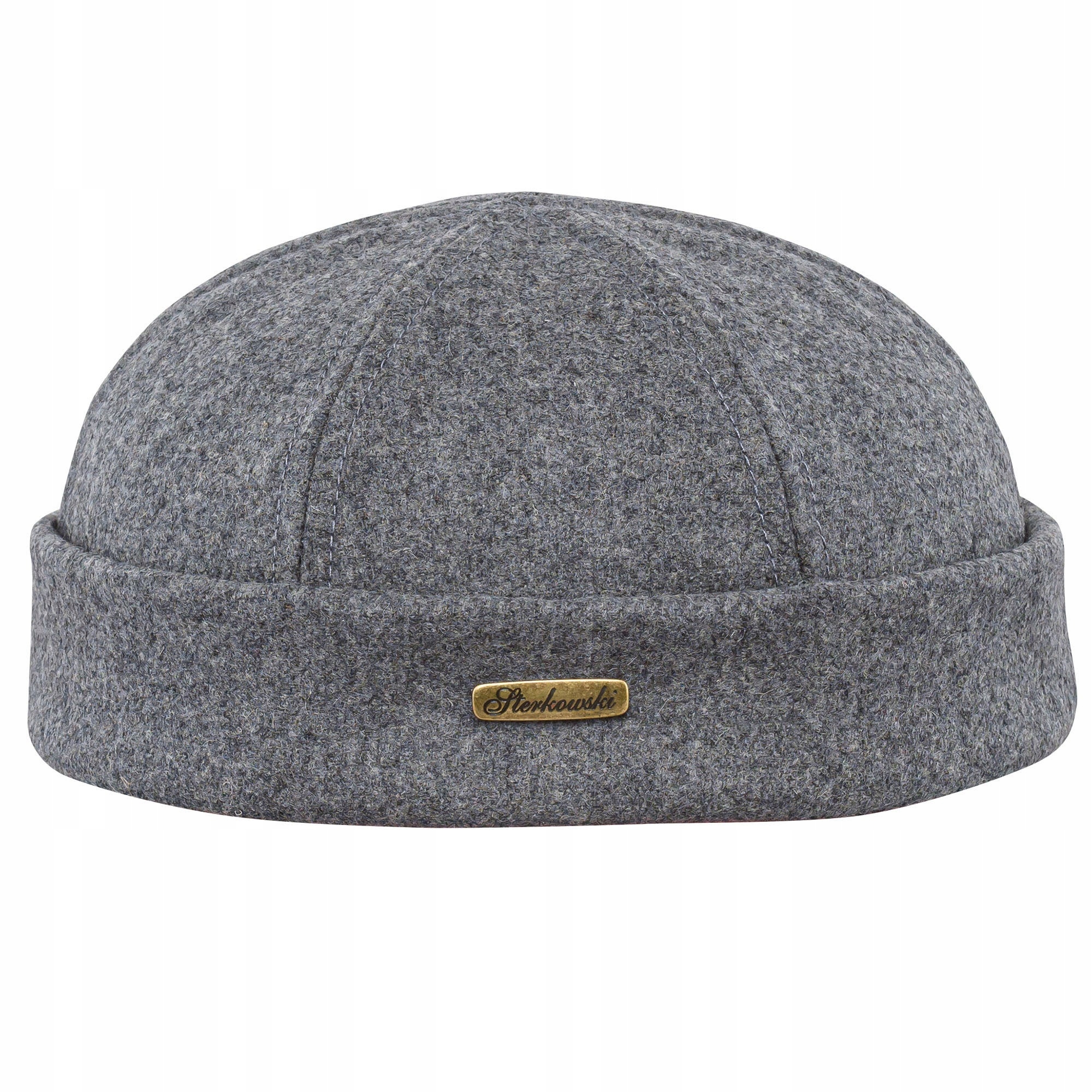 

Czapka Dokerka Szara Z Sukna Wełnianego Leon 57 CM