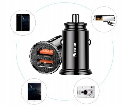 Ład USB samochodowa Baseus 2xUSB QC3.0 CCALL-YD01 Kod producenta CCALL-YD01
