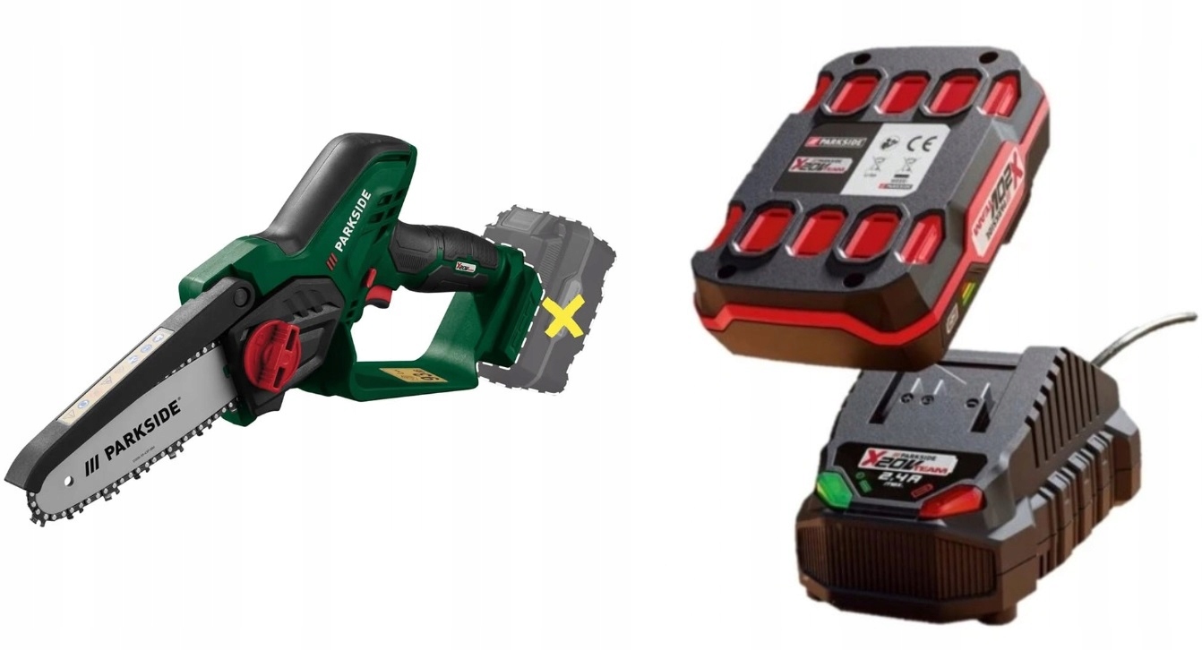 Piła Pilarka łańcuchowa Parkside Paghs 20-Li Akumulator 2 Ah i Ładowarka