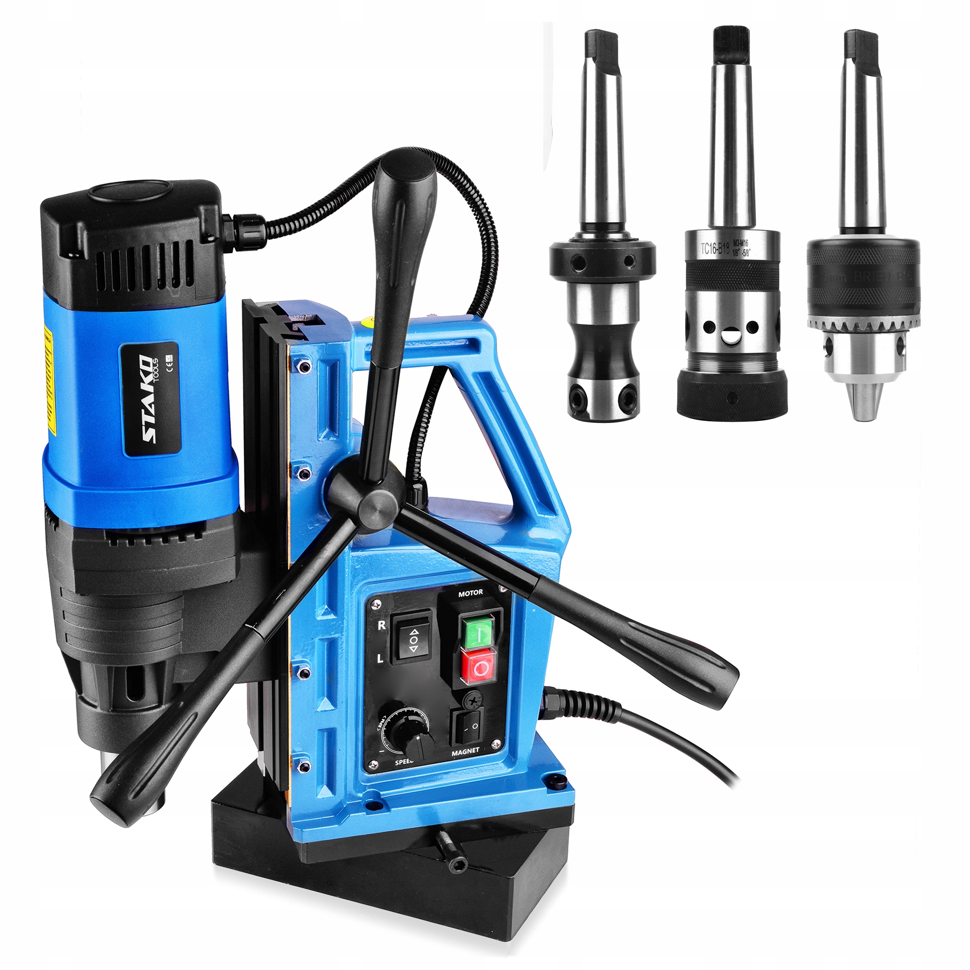 Wiertarka Magnetyczna Gwinciarka fi80mm 2050W 16kg MT3 Magnesówka Stako