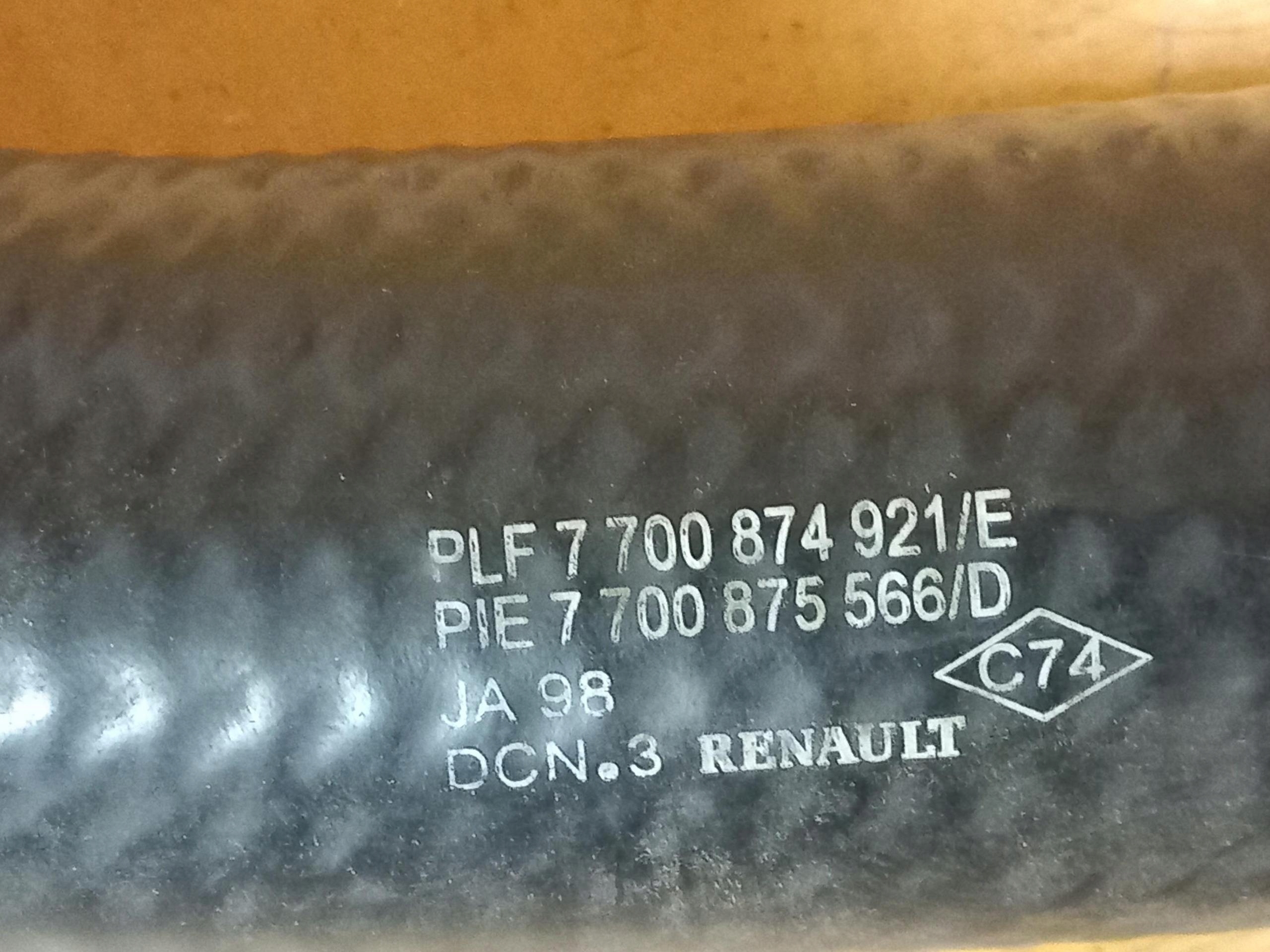 pipe wiring air RENAULT MEGANE and 1.9 DTI 7700870752A