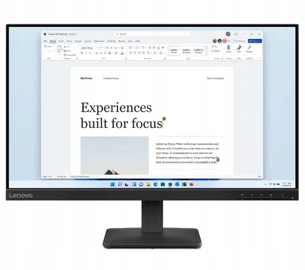 Monitor Lenovo L24-4e 23,8'' Fhd Ips 100Hz 4ms