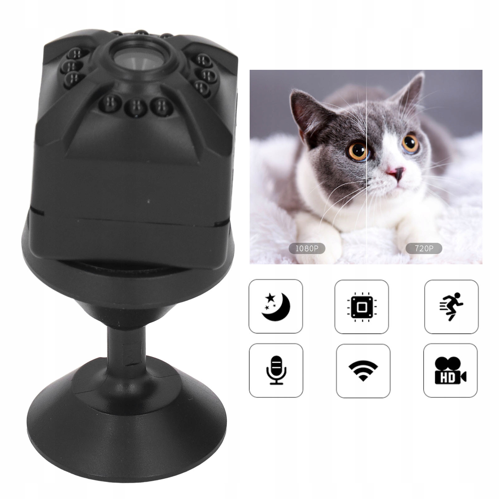 MINIKAMERA 1080P DO MONITORINGU CAŁEGO DOMU Informacje dodatkowe Wi-Fi