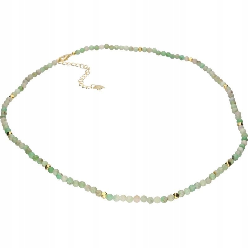 Náhrdelník ze stříbra 925 pozlacený se zelenými kameny, módní pro maminku