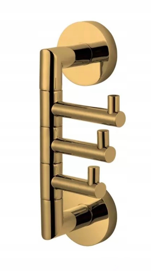 Věšák s pohyblivým ramenem na kolíčky Stella, odstíny zlata 07.330-G