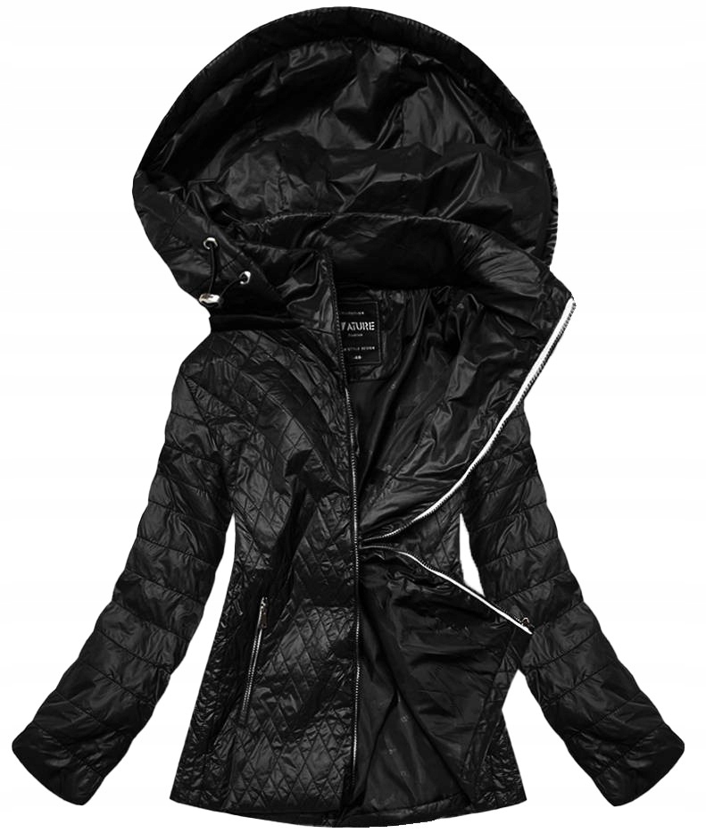 Prošívaná Dámská Bunda 7009 Černá 48