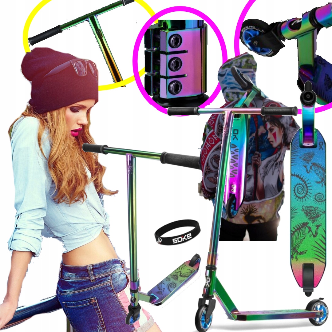 

Hulajnoga Wyczynowa Tęczowa ABEC-9