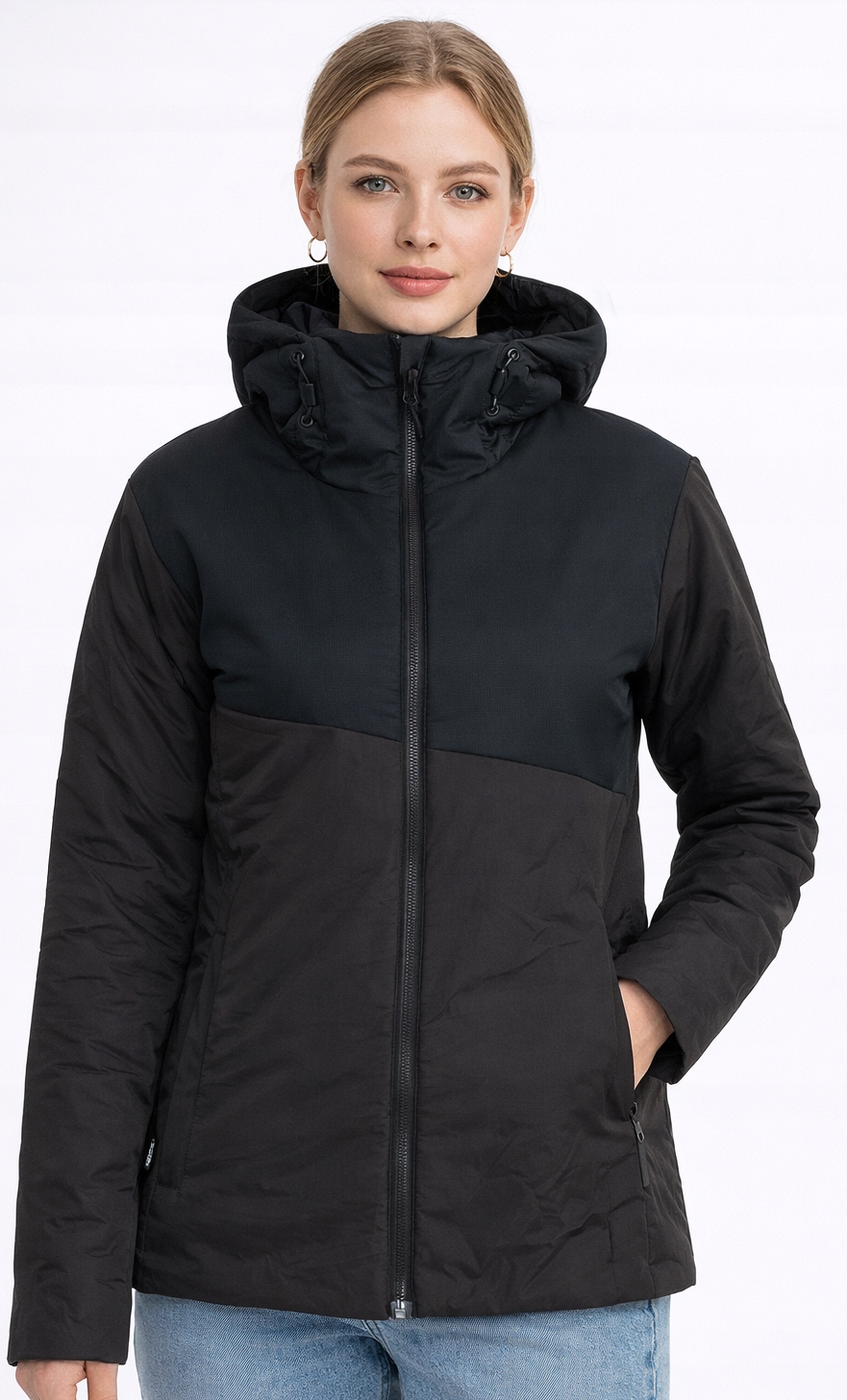 Dámská Bunda 1643646-9937-03-00 s kapucí černá přechodová