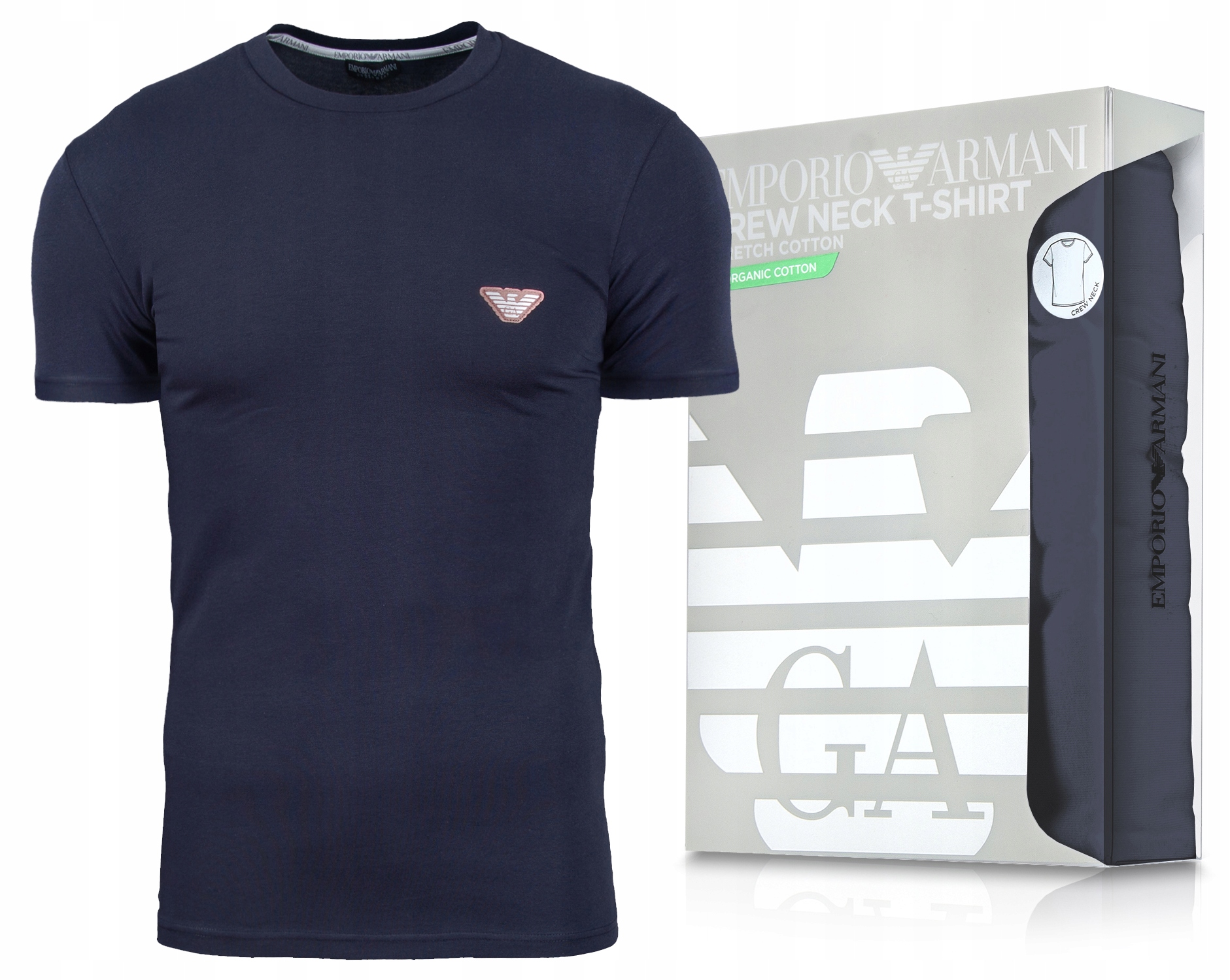 Emporio Armani EA7 Tričko T-shirt Pánské Slim Originál 111035 3R512 Námořnická Modrá